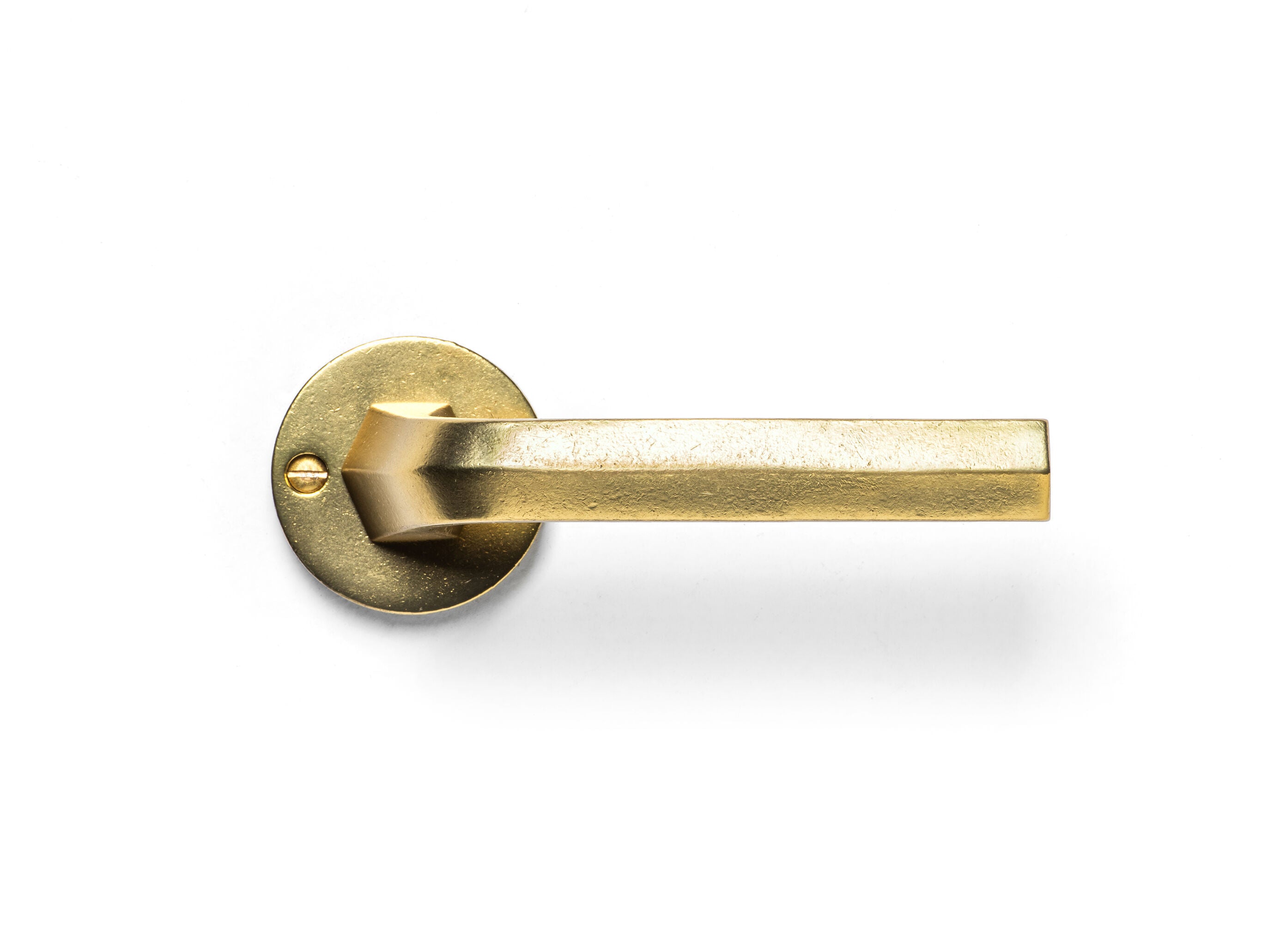 JOLIE Six Fois Türdrücker — geschwungenes Design mit kantigem Ende, handgegossene Bronze-Oberfläche