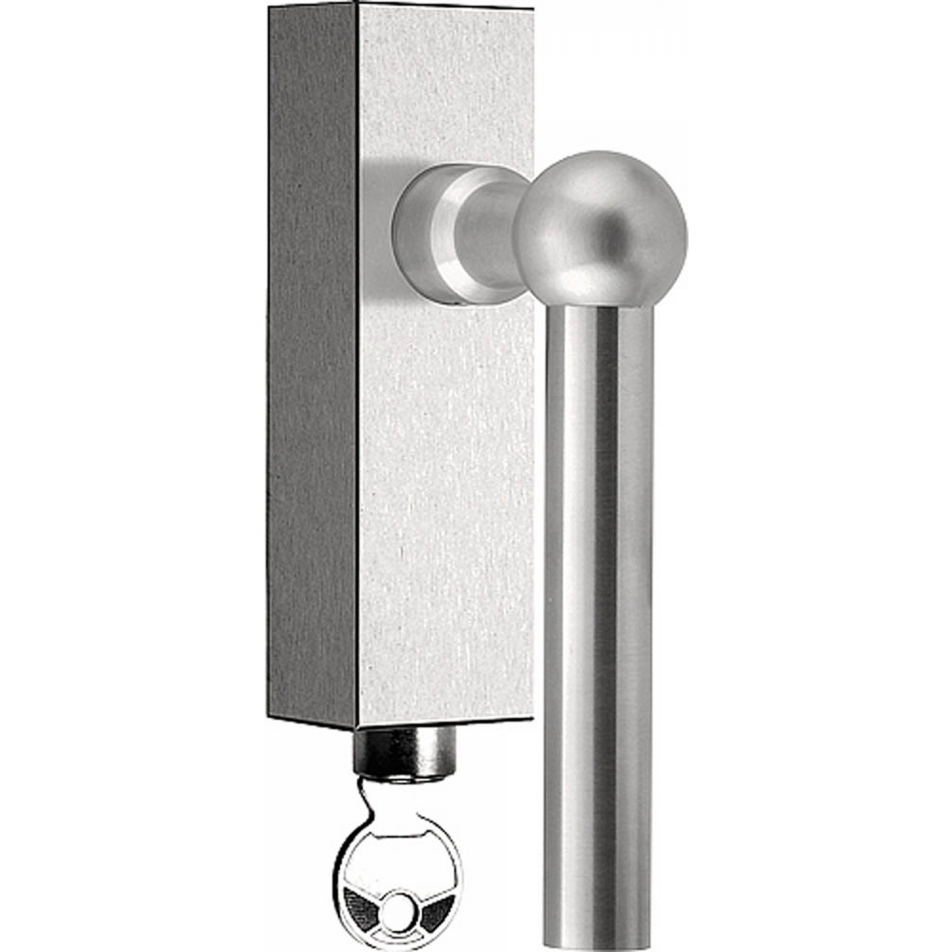 FVL100-DKLOCK - Fenstergriff dreh/kipp - edelstahl satiniert rechts/ linksweisend