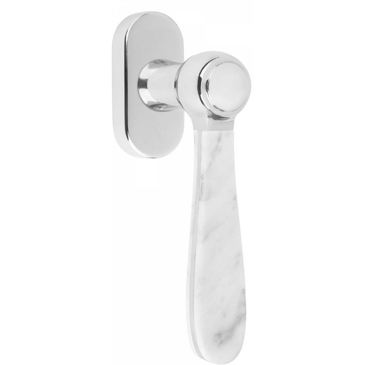 LZ100MA-DK-O - Fenstergriff dreh/kipp - poliert edelstahl/ carrara-marmor rechts/ linksweisend