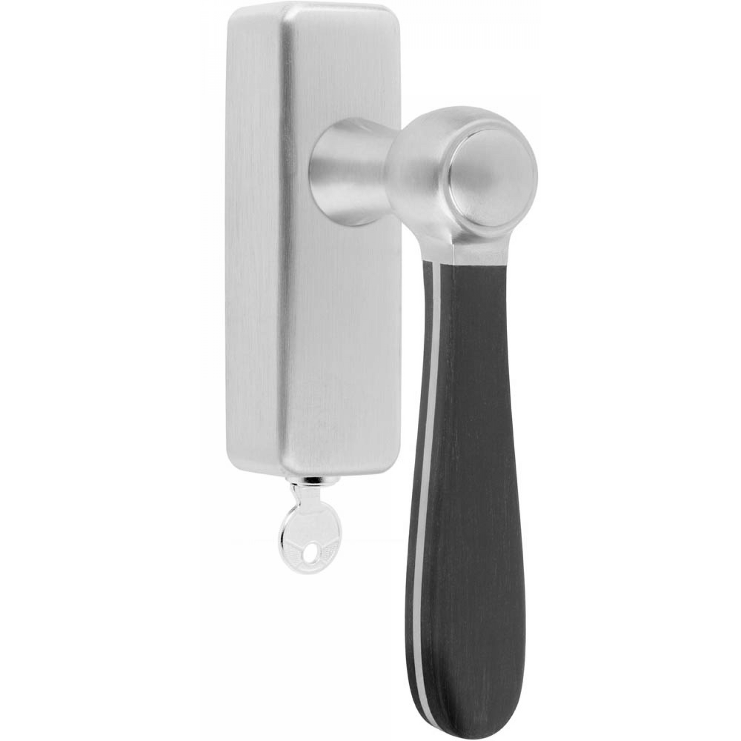 LZ100-DKLOCK-O - Fenstergriff dreh/kipp - edelstahl satiniert/ schwarz satiniert rechts/ linksweisend