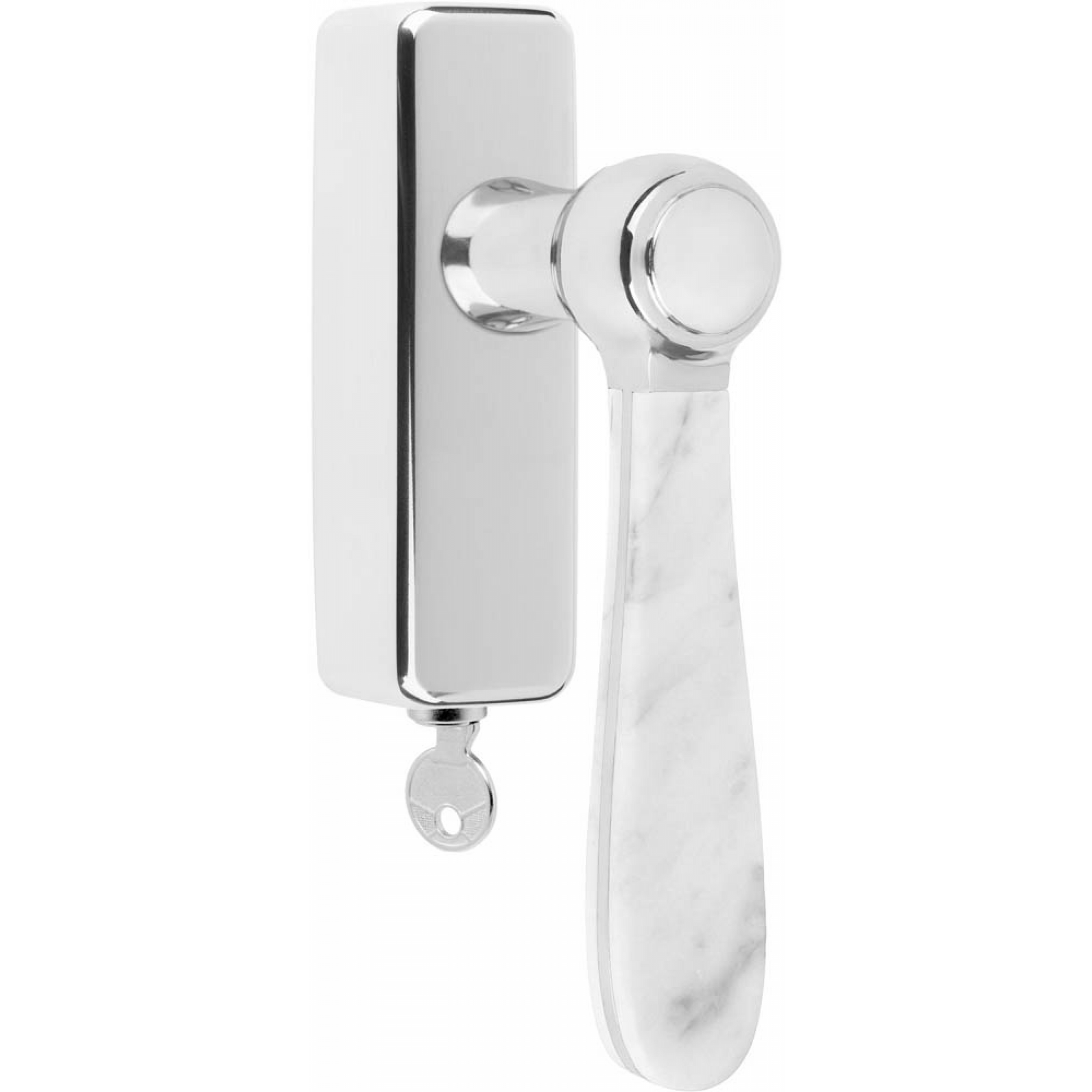 LZ100MA-DKLOCK-O - Fenstergriff dreh/kipp - poliert edelstahl/ carrara-marmor rechts/ linksweisend